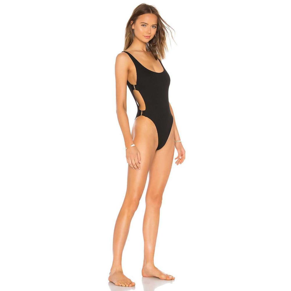 LSPACE Mayra Ribbed Textured Open Sides Swimsuit
